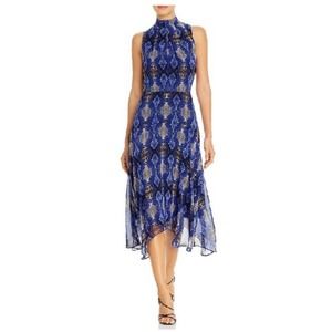 NWT - Snakeskin-Print Belted Midi Dress
